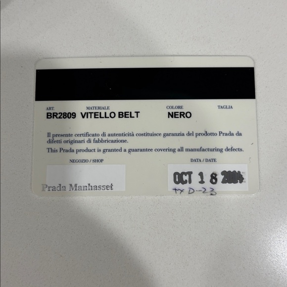 Prada Black Vitello Leather Shoulder Strap- Adjustable Strap- Silver Hardware - Picture 11 of 12